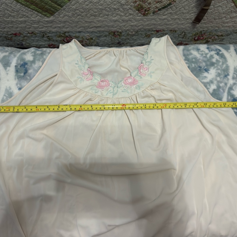 Vintage SHADOWLINE Nightgown Pink Large - Picture 5 of 7